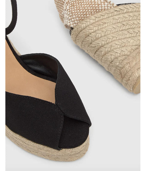 Bianca Espadrille Wedge - Black